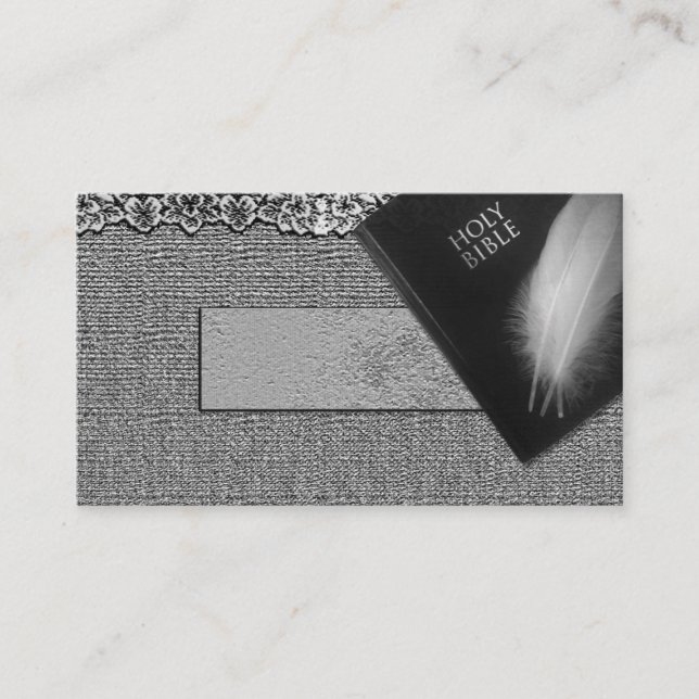 Bible Reverend Church Pastor Business Cards (Front)