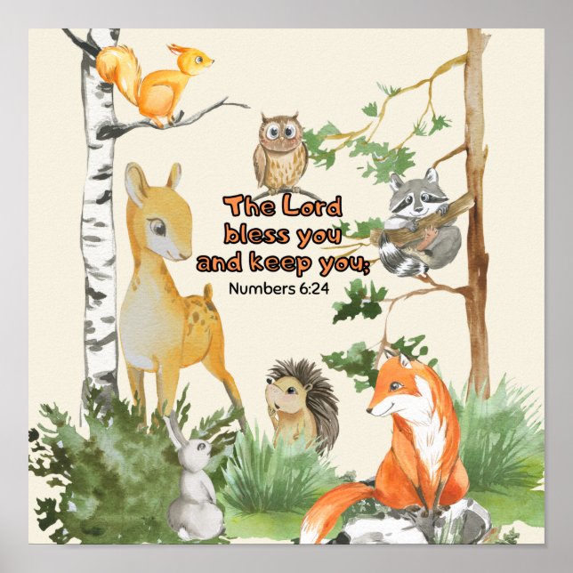 Bible School Wall Poster Scripture for Kids (Front)