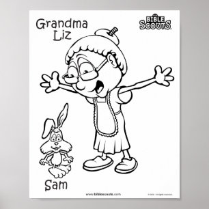 Bible Scouts Colouring Page Poster