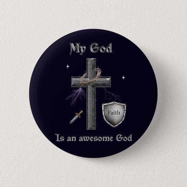 Bible Scripture 6 Cm Round Badge (Front)