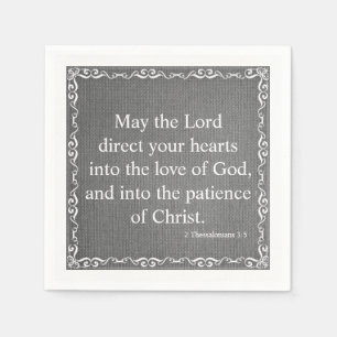 Bible Scripture Blessing - 2 Thessalonians 3:5 Napkin