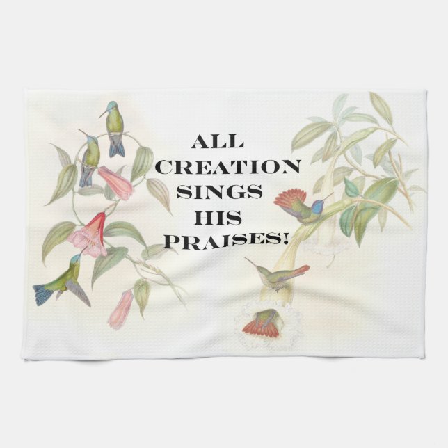 Bible Scripture Christian Inspiration Tea Towel (Horizontal)