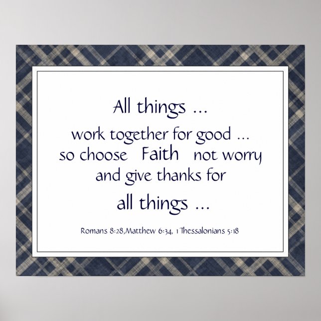 Bible Scripture Encouragement Uplifting Quotes Poster (Front)
