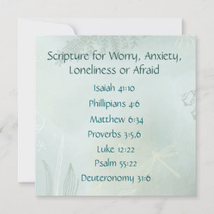 Bible Scripture for Worry Anxiety, Loneliness Fear