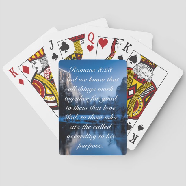 Bible Scripture Inspirational Mountain Playing Cards (Back)