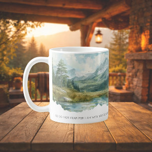 Bible Scripture Isaiah 41:10 Mountain Mug
