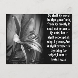 BIBLE SCRIPTURE ISAIAH 55:11 POSTCARD