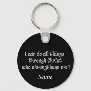 Bible scripture Philippians 4:13 Key Ring
