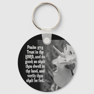 BIBLE SCRIPTURE PSALM 37:3 TRUST THE LORD KEY RING