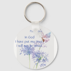 Bible Scripture Psalm 56:11 Not be Afraid Quote Key Ring