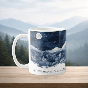 Bible Scripture Snow Mountain Romans 12:10 Mug