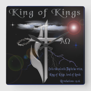 Bible Scripture Square Wall Clock