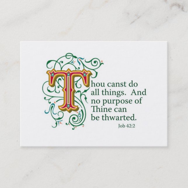 Bible Scriptures Encourage. Business Card (Front)