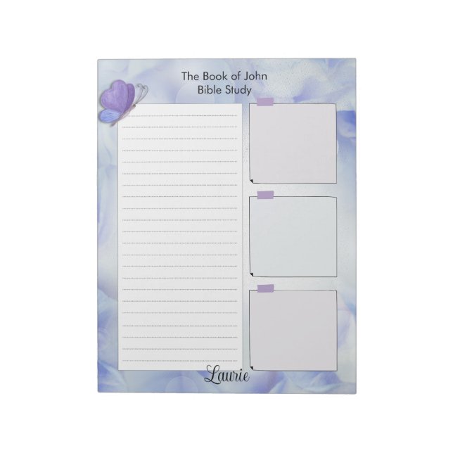 Bible Study Notepaper Personalised Notepad (Rotated)