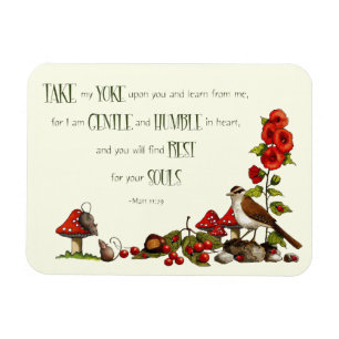 Bible: Take My Yoke: Nature Art, Jesus Magnet