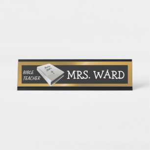 BIBLE TEACHER DESK NAME PLATE
