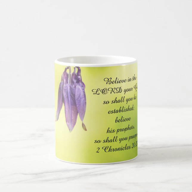 Bible Text 2 Chronicles 20:20 Coffee Mug (Center)