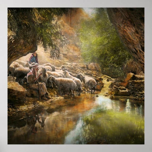Bible - The Lord is my shepherd - 1910 Poster (Front)