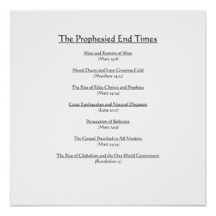 BIBLE: The Prophesied End Times Poster