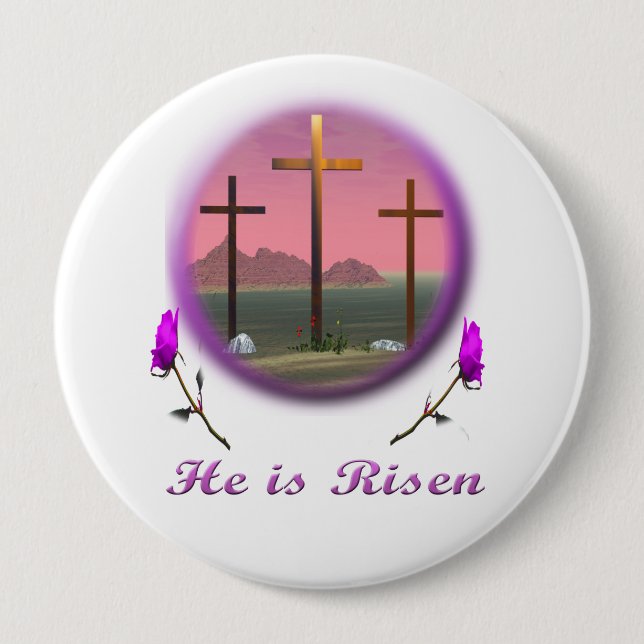 Bible verse 10 cm round badge (Front)