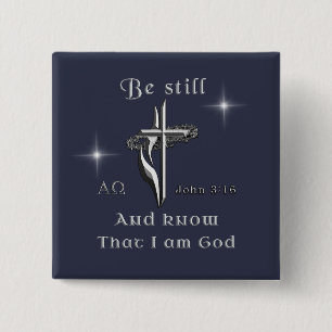 Bible Verse 15 Cm Square Badge