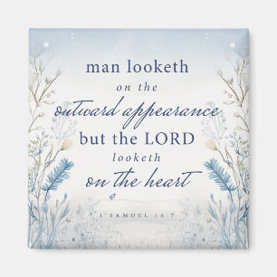 Bible Verse 1 Samuel 16:7 Watercolour Kitchen Magnet