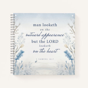 Bible Verse 1 Samuel 16:7 Watercolour Notebook
