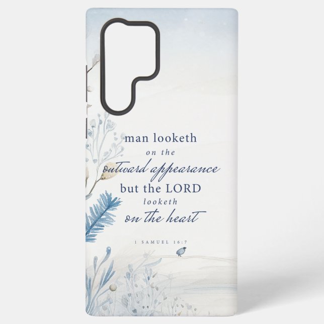 Bible Verse 1 Samuel 16:7 Watercolour Phone Case (Back)