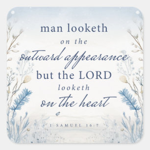 Bible Verse 1 Samuel 16:7 Watercolour Sticker
