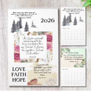 Bible Verse 2026 Wall Calendar