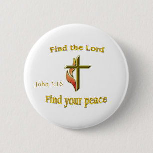 Bible verse 6 cm round badge