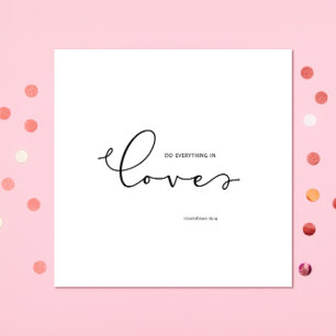 Bible Verse about Love White Napkin