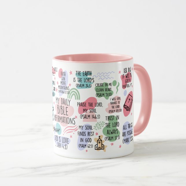 Bible Verse Affirmations Mug (Front Right)