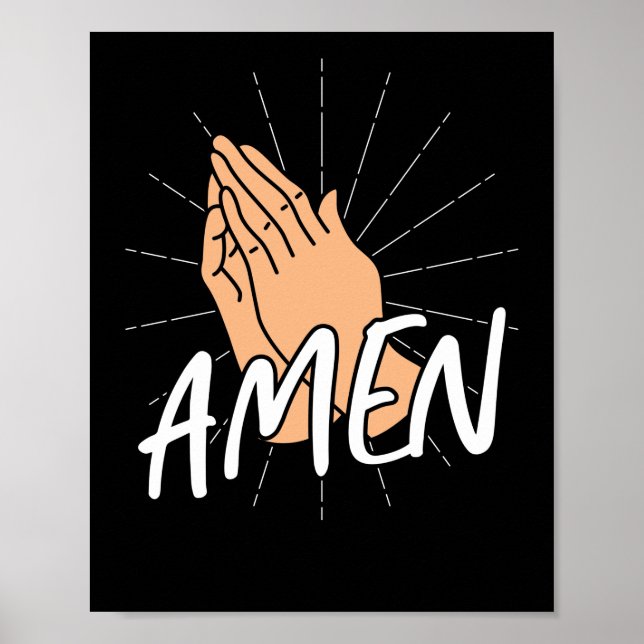 Bible Verse  Amen  God Poster (Front)