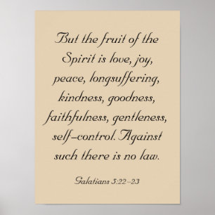 Bible Verse Artwork, Fruit of the Spirit Poster