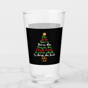 Bible verse as Christmas tree Christmas giftidea Glass