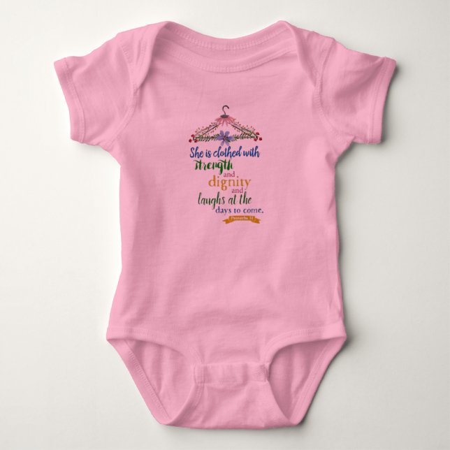 Bible verse baby bodysuit (Front)