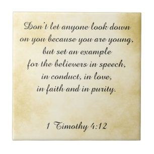Bible Verse Be an Example Tile