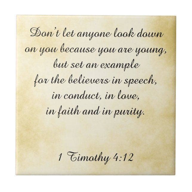 Bible Verse Be an Example Tile (Front)