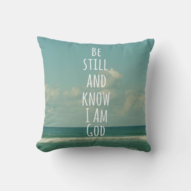 Bible Verse: Be Still and Know Cushion (Front)