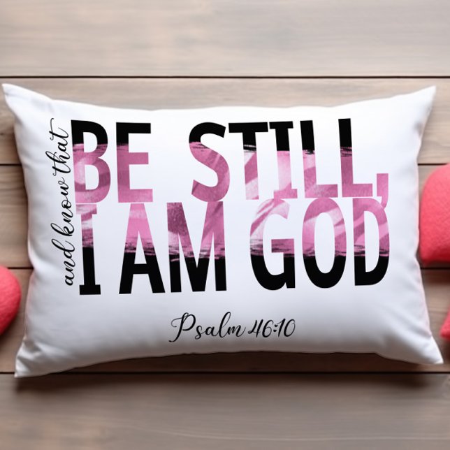 Bible verse Be still and know Lumbar Cushion (Creator Uploaded)