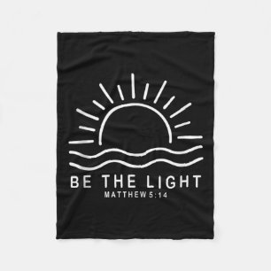 Bible Verse Be The Light Matthew 5 14 Jesus Inspir Fleece Blanket