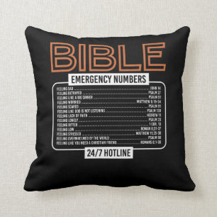 Bible Verse  Bible Emergency Numbers God Cushion
