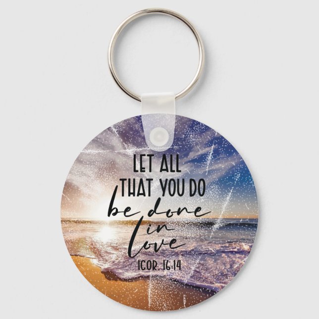 Bible Verse Button Keychain (Front)