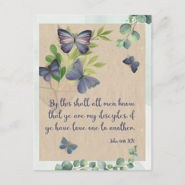 Bible Verse Card John 13:35 KJV - Postcard (Front)