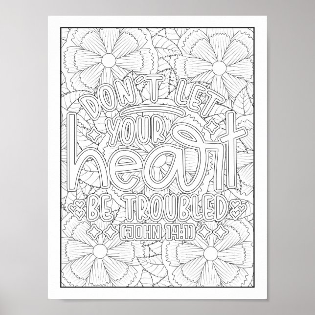 Bible Verse/Christian Adult Colouring Poster (Front)