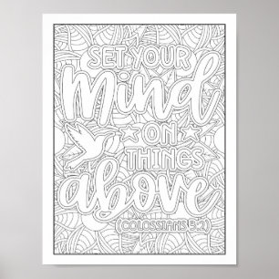 Bible Verse/Christian Adult Colouring Poster