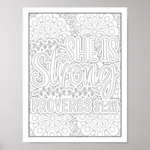 Bible Verse/Christian Adult Colouring Poster