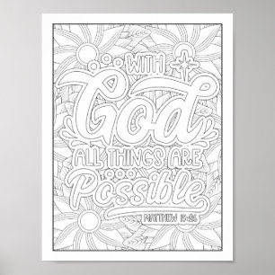 Bible Verse/Christian Adult Colouring Poster