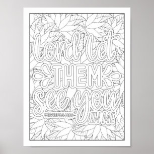 Bible Verse/Christian Adult Colouring Poster